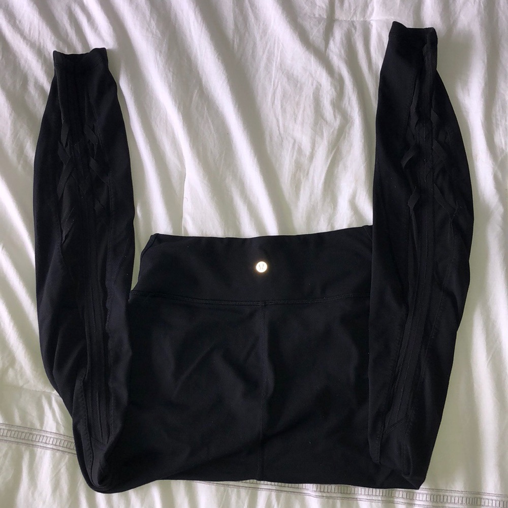 Lululemon Full Length Leggings with braided mesh